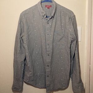Gray Arizona Jean Co Hipster Button Down Size M